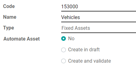 Stilling eignalykils í Odoo Bókhaldi