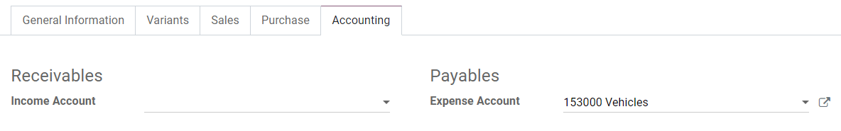 Breyting á eignalykli fyrir vöru í Odoo
