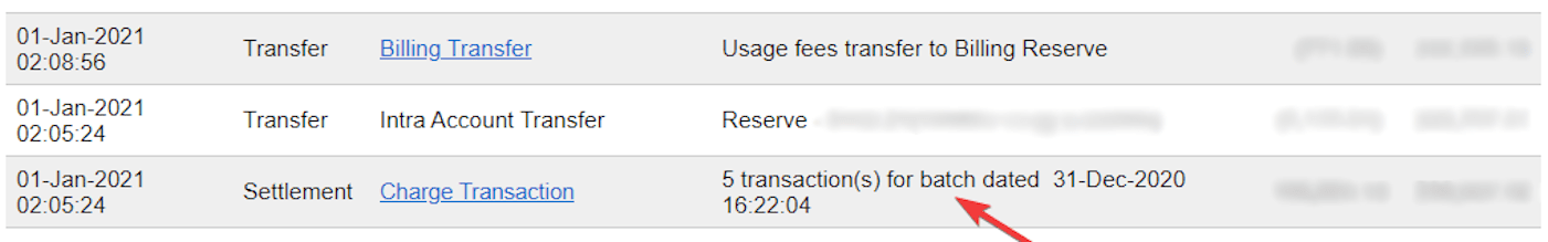 Uppgjörslota Authorize.Net-yfirlits