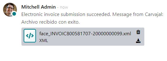 Carvajal XML-reikningsskrá í Odoo spjallþræði.