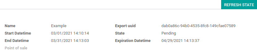 DSFinV-K útflutningur í bið í Odoo