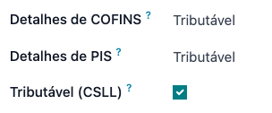 Skattastillingar fyrirtækis fyrir NFSe.