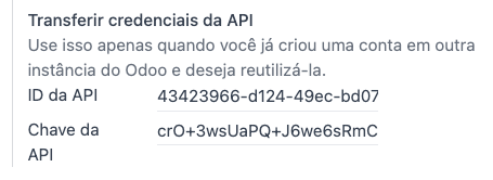 Flytja API-innskráningargögn.