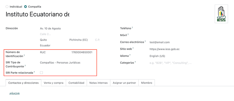 Tengiliðir fyrir Ecuador.