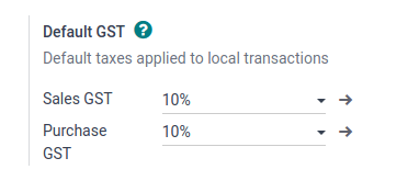 Sjálfgefið GST í Ástralíu