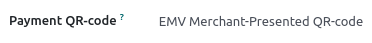 Veldu valkostinn EMV Merchant-Presented QR-code
