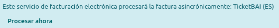 TicketBAI borði efst á reikningnum eftir sendingu.
