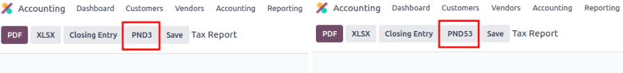 PND3 og PND53 CSV-skrár