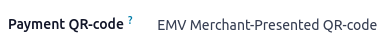 Veldu EMV Merchant-Presented QR-code valkostinn