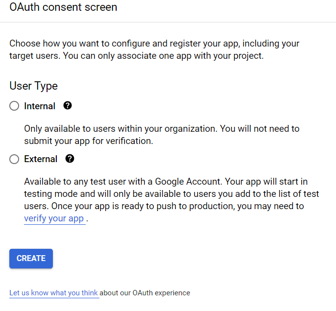 Val á notendategund í OAuth-samþykki.