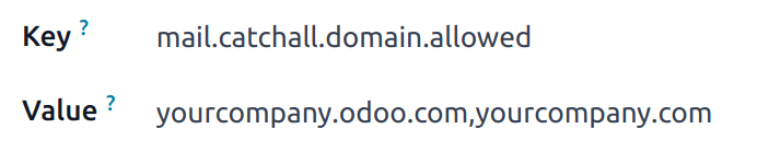 mail.catchall.domain.allowed kerfisfæribreyta stillt.