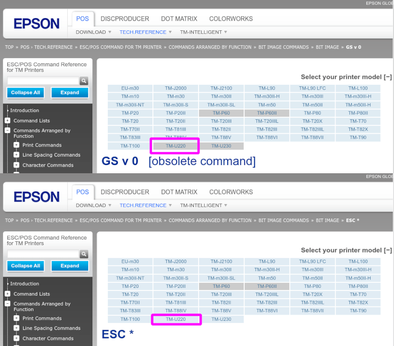 Matsíða um samhæfni á vef Epson.