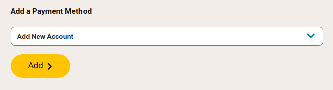Sýnir valkostinn „Add an account“ í fellivalmynd.