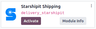 Starshipit Shipping módúllinn í Odoo Forritum.