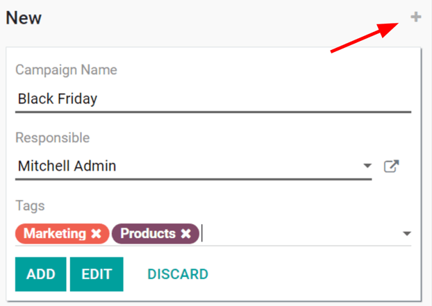 Flýtibæting á herferð í Odoo Social Marketing.