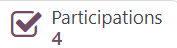 Snjallhnappurinn Þátttökur efst á eyðublaði könnunar í Odoo Surveys.