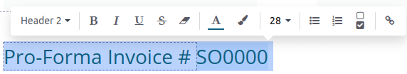 Sníða texta með textaritlinum.