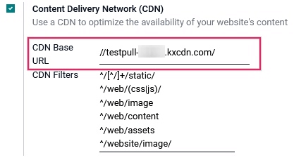 Virkjaðu CDN stillingu í Odoo.