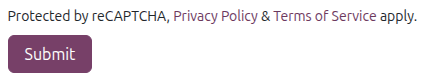 Skilaboð um ReCAPTCHA stefnu birt á eyðublaði