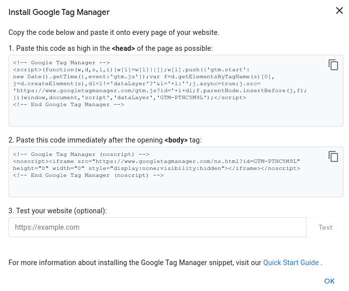 Setja upp Google Tag Manager