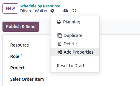 Búa til nýjan eiginleikareit í Planning.