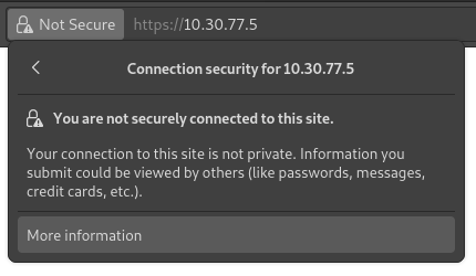 Tenging ekki örugg hnappur í Mozilla Firefox vafra