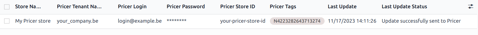 Stilling á Pricer verslun