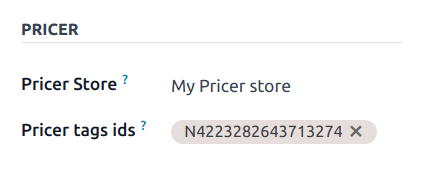 Tengja Pricer merki við vörur