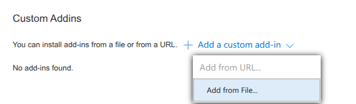 Sérsniðnar viðbætur í Outlook