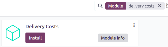 Setja upp Delivery Costs eininguna.