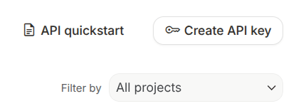 Gemini API-lyklasíðan.
