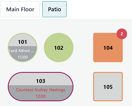 dæmi um gólfplan með sjónrænum skýringum.