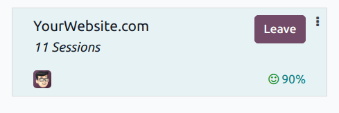 Sýn á rásarform og valkost til að tengjast rás í Odoo Netspjalli.